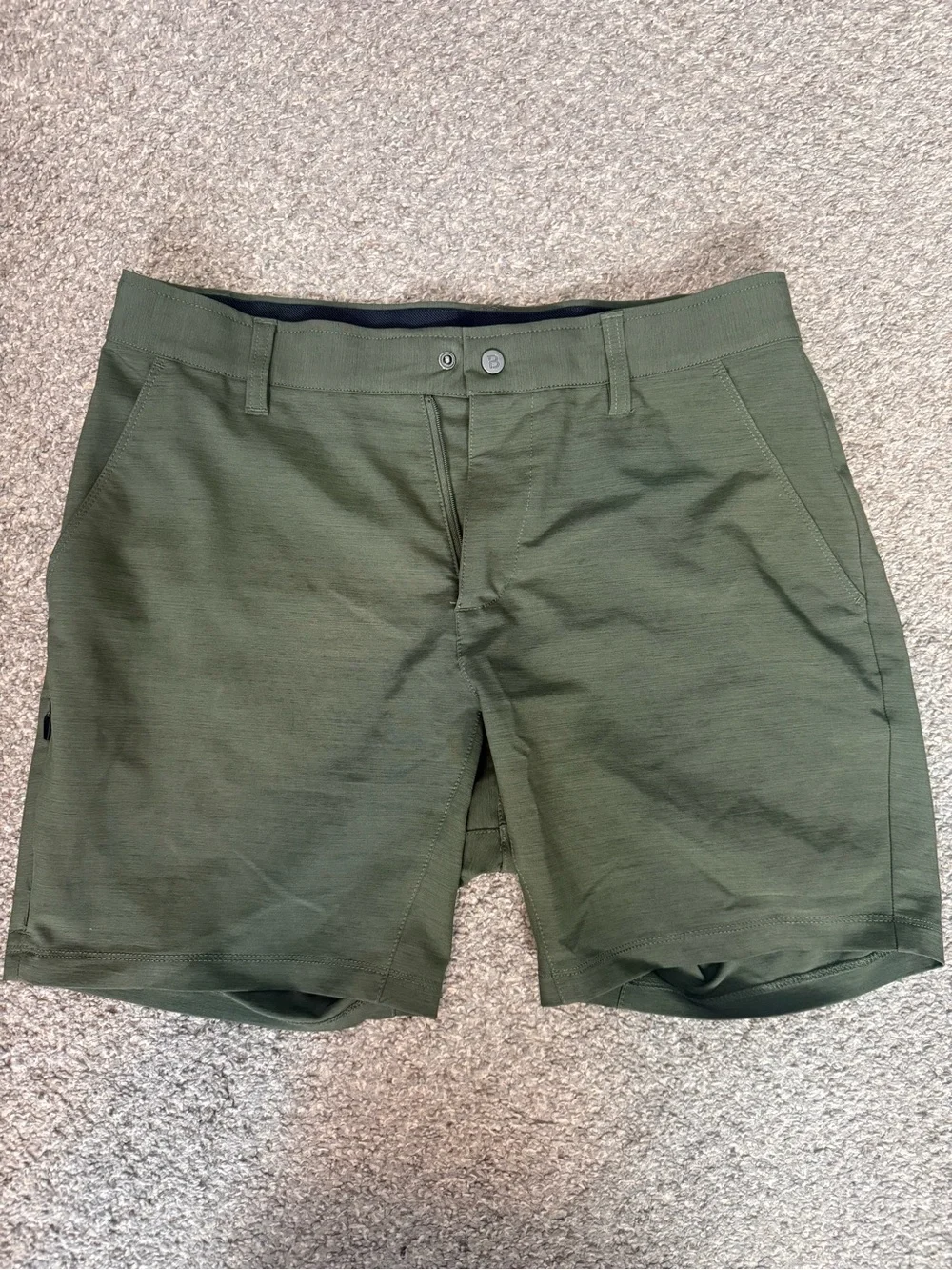 BYLT Basics Olive Green Hybrid Stretch Shorts